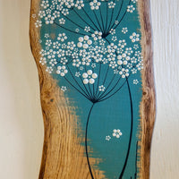 Medium Cow Parsley Turquoise Live Edge Oak