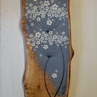 Medium Cow Soft Mouve Blue Live Edge Oak