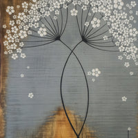 Large Cow Parsley Mid Grey Live Edge Wood