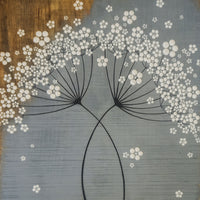 Large Cow Parsley Mid Grey Live Edge Wood