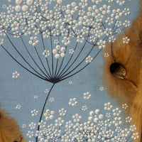 Large Cow Parsley Soft Blue Live Edge Wood