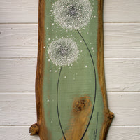 Large Dandelion Sage Olive Live Edge Wood