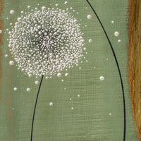 Large Dandelion Sage Olive Live Edge Wood