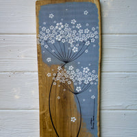 Medium Cow Parsley Soft Grey Blue Reclaimed Oak