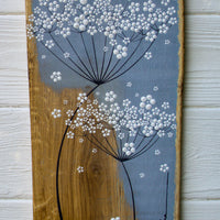 Medium Cow Parsley Soft Grey Blue Reclaimed Oak