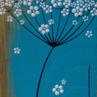 Small Cow Parsley Turquoise Reclaimed Wood
