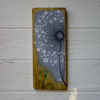Small Wild Flower Soft Grey Reclaimed Wood