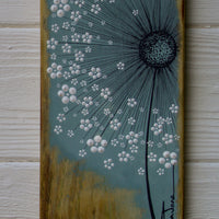 Small Wild Flower Soft Sea Blue Reclaimed Wood