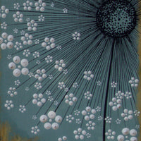 Small Wild Flower Soft Sea Blue Reclaimed Wood