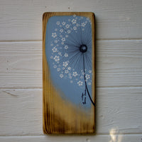 Small Wild Flower Soft Sky Blue Reclaimed Wood