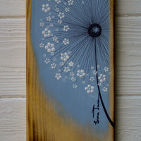 Small Wild Flower Soft Sky Blue Reclaimed Wood