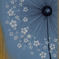 Small Wild Flower Soft Sky Blue Reclaimed Wood