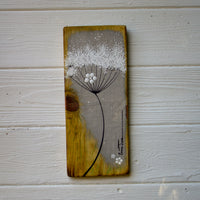 Small Cow Parsley Soft Taupe Grey Reclaimed Wood