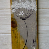 Small Cow Parsley Soft Taupe Grey Reclaimed Wood