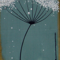 Small Cow Parsley Soft Sea Blue Reclaimed Wood