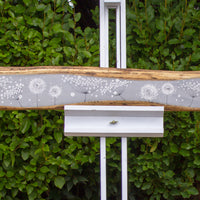 XXL Cow Parsley, Dandelion Mix Soft Dove Grey Live Edge Wood