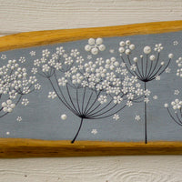 X.L Cow Parsley Light Sea Blue Live Edge Wood
