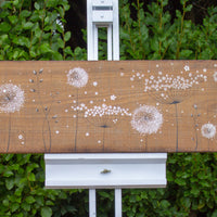 XXL Wild Flower, Dandelions Natural Chunky Reclaimed Wood
