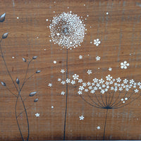 XXL Wild Flower, Dandelions Natural Chunky Reclaimed Wood