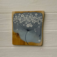 Small Cow Parsley Two Tone Blue Grey Reclaimed Wood