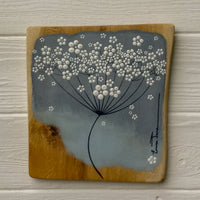 Small Cow Parsley Two Tone Blue Grey Reclaimed Wood