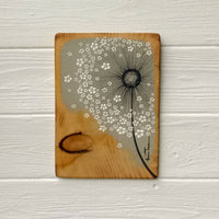 Small Wild Flower Soft Taupe Reclaimed Wood