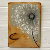 Small Wild Flower Soft Taupe Reclaimed Wood
