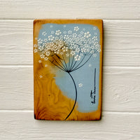 Small Cow Parsley Soft Sky Blue Reclaimed Wood