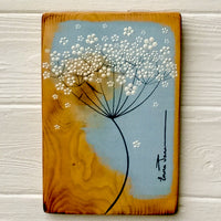 Small Cow Parsley Soft Sky Blue Reclaimed Wood