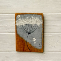 Small Cow Parsley Soft Grey Blue Reclaimed Wood