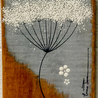 Small Cow Parsley Soft Grey Blue Reclaimed Wood