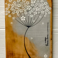 Small Cow Parsley Soft Grey Reclaimed Wood
