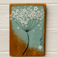 Small Cow Parsley Soft Grey Jade Reclaimed Wood