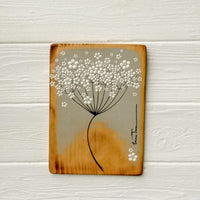 Small Cow Parsley Soft Taupe Reclaimed Wood