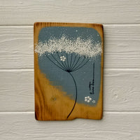 Small Cow Parsley Soft Grey Blue Reclaimed Wood