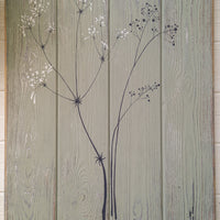 X.L Hedge Bedstraw sage green/grey reclaimed wooden boards