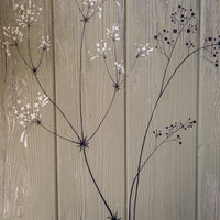 X.L Hedge Bedstraw sage green/grey reclaimed wooden boards