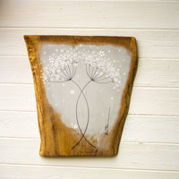 X.L Cow Parsley Soft Grey Live Edge Wood