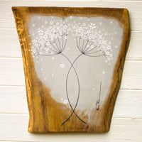X.L Cow Parsley Soft Grey Live Edge Wood