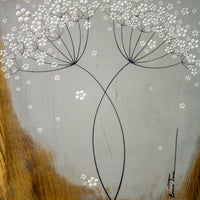 X.L Cow Parsley Soft Grey Live Edge Wood