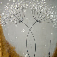 X.L Cow Parsley Soft Grey Live Edge Wood
