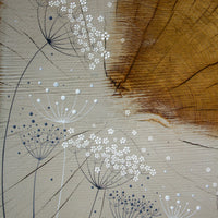 X.L Mixed Cow Parsley Heads Soft Taupe Reclaimed Wood