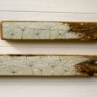 XXL Mixed Cow Parsley Flower Heads Soft Sage Green Reclaimed Oak Beams