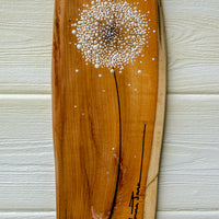 Small Dandelion head natural live edge wood