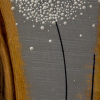 Small Dandelion soft grey live edge wood