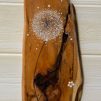 Small Dandelion head natural live edge wood