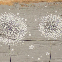 X.L Dandelion Flower Heads Soft Dove Grey Reclaimed Oak Beam