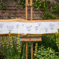 XXL Agapanthus white live edge wood painting