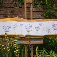 XXL Agapanthus white live edge wood painting outside