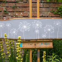 X.L Dandelion Skeletons mid grey live edge wood painting